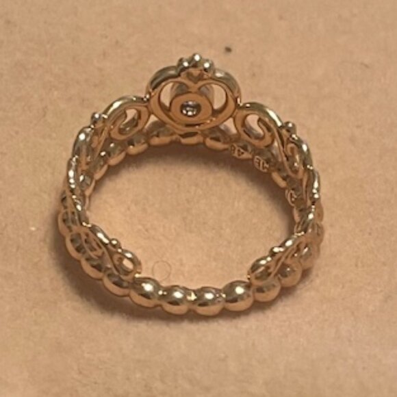 Pandora - Princess Tiara Crown Ring (14K Rose Gold Plating) - Picture 5 of 7